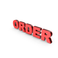 Red Order Text PNG & PSD Images