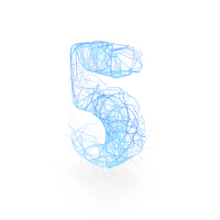 Blue Neurons Number 5 PNG & PSD Images