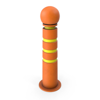 Orange & Yellow Bollard PNG & PSD Images