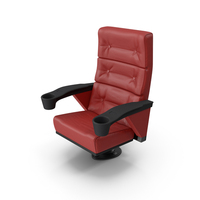 Leather Cinema Chair Red PNG & PSD Images