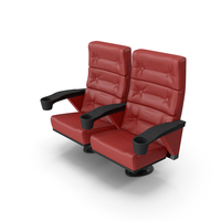 Leather Cinema Chairs for Two Places Red PNG & PSD Images