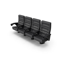 P40 Leather Cinema Chairs for Four Places PNG & PSD Images