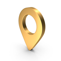 Gold Location Symbol PNG & PSD Images