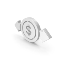 Dollar Exchange Arrows Symbol White PNG & PSD Images