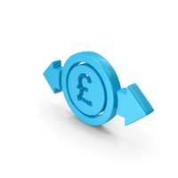 Pound exchange Arrows Symbol Blue PNG & PSD Images