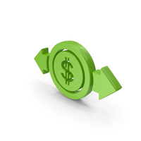 Dollar Exchange Arrows Symbol Green PNG & PSD Images