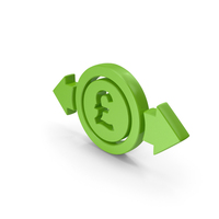 Pound Exchange Arrows Symbol Green PNG & PSD Images