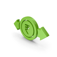Rupee Exchange Arrows Symbol Green PNG & PSD Images