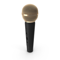 Golden Microphone PNG & PSD Images