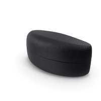 Hard Shell Leather Eyeglass Case Black PNG & PSD Images