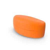Hard Shell Leather Eyeglass Case Orange PNG & PSD Images