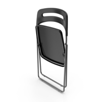 Plastic Folding Chair Black Folded PNG & PSD Images
