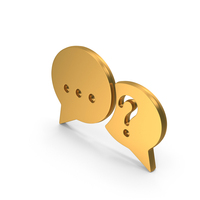 Answers Bubbles Question Mark Gold PNG & PSD Images