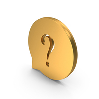 Question Help Chat Logo Gold PNG & PSD Images