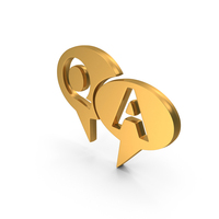 Question Answer Chat Gold PNG & PSD Images