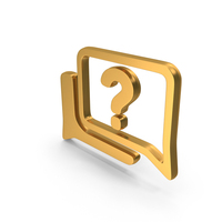 Chat Question Sign Help Gold PNG & PSD Images
