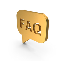FAQ Question Information Gold PNG & PSD Images