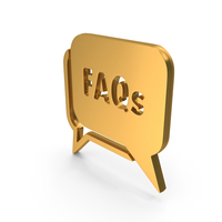 FAQs Question Information Sign Gold PNG & PSD Images
