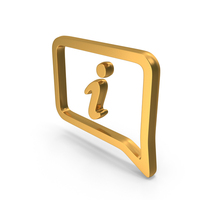 Information Chat Help Square Gold PNG & PSD Images