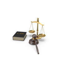 Legal Gavel Scales And Law Book PNG & PSD Images
