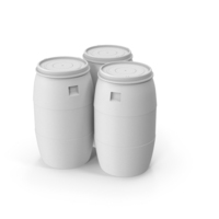Monochrome Plastic Barrels PNG & PSD Images