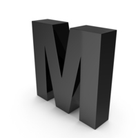 M LETTER BLACK PNG & PSD Images