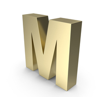 M LETTER GOLD PNG & PSD Images
