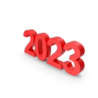 Number 2023 Red PNG & PSD Images