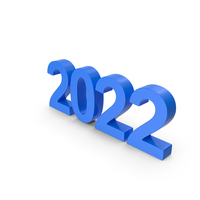 Number 2022 Blue PNG & PSD Images
