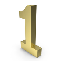 NUMBER ONE GOLD PNG & PSD Images
