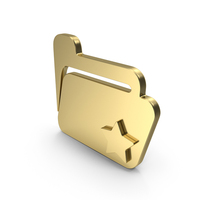 Star Favorite Important Folder Symbol Gold PNG & PSD Images