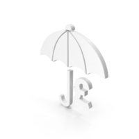 White Umbrella Pound Symbol PNG & PSD Images