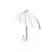White Umbrella Symbol PNG & PSD Images