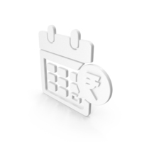 Payment Calendar Rupee Symbol White PNG & PSD Images
