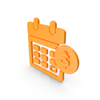 Orange Calendar Dollar Symbol PNG & PSD Images