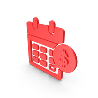 Red Calendar Dollar Symbol PNG & PSD Images