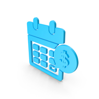 Blue Calendar Dollar Symbol PNG & PSD Images