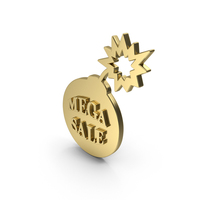 Gold Mega Sale Bomb Symbol PNG & PSD Images