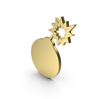 Bomb Symbol Gold PNG & PSD Images