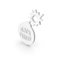 White Black Friday Sale Bomb Symbol PNG & PSD Images