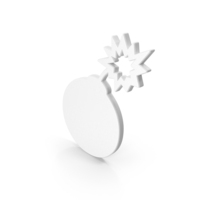 Bomb Symbol White PNG & PSD Images
