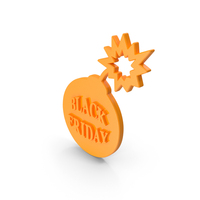 Orange Black Friday Sale Bomb Symbol PNG & PSD Images