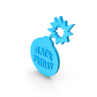 Black Friday Sale Bomb Symbol Blue PNG & PSD Images