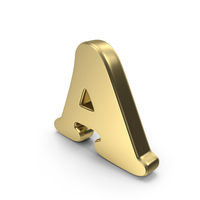 Gold Font Cooper Alphabet A PNG & PSD Images