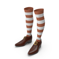 Shoes With Brown Striped Socks PNG & PSD Images