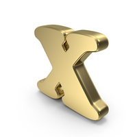 Gold Font Cooper Alphabet X PNG & PSD Images