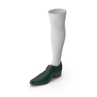 Right Green Shoe With Sock PNG & PSD Images
