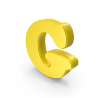 Yellow Font Cooper Alphabet G PNG & PSD Images
