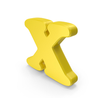 Yellow Font Cooper Alphabet X PNG & PSD Images
