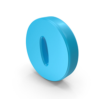 Blue Font Cooper Number 0 PNG & PSD Images